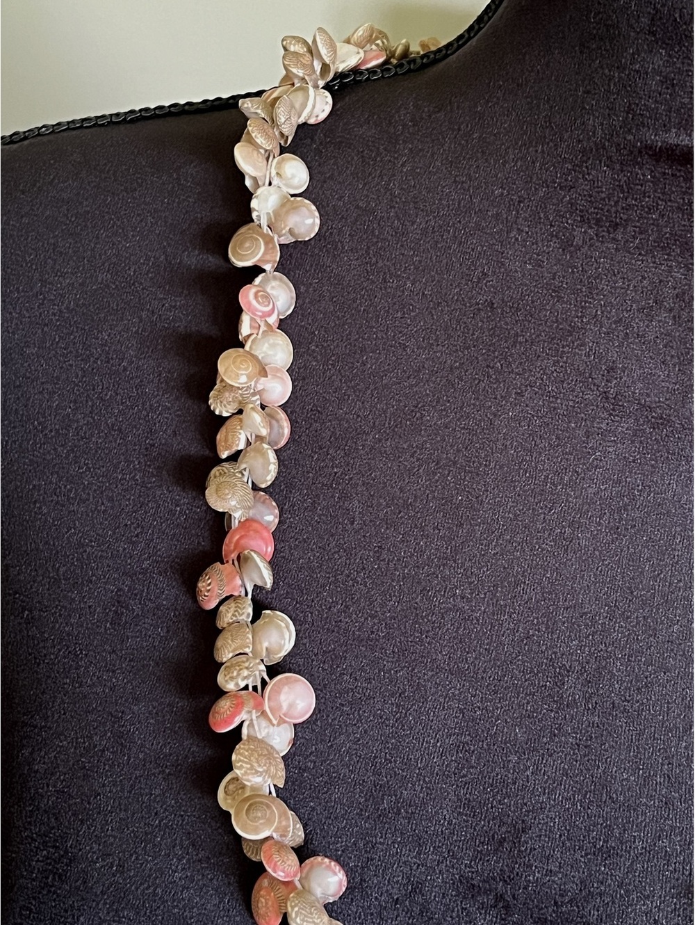 Handcrafted Multi-Color Shell Bead Necklace - Picture 5 of 8
